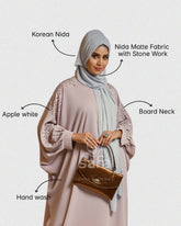 Handwork ruffle sleeves kaftan abaya
